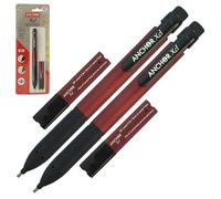 XCL9 Mechanical Pencil, 0.9mm Rectangular 4B Lead, Pack of 2, Propelling Pencil, Calligraphy Sketching Drawing Marking Use, iZOFAX Black Ball Pen