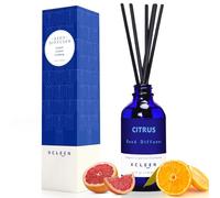 Xcleen Citrus Scented Reed Diffuser, Orange, Lime & Lemon Oil Reed Diffuser, Real Citrus! Holiday Home Fragrance for Bathroom Office Decor
