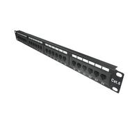 Xclio 19" 24 Port CAT5/6E Patch Panel PoE Ready