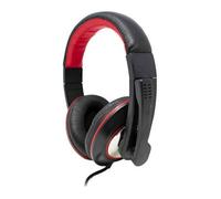 Xclio HU728 USB Digital over-ear Gaming Headphones with Microphone Black Red