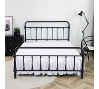 XCLOOZGL Solid Color Split Corner Bed Skirt Dust Ruffle for King Size Bed Easy Fit with 14 Inches Drop Elastic Wrap Around Bed Skirt - White - Wrinke Free And Fade Resistant,White,54×75+14in