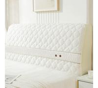 XCLOOZGL Stretch Headboard Covers for Full Queen King Size Bed Headboard Slipcover for All Seasons Thickened Bed Head Covers Anti Slip Headboard Dustproof Protector Cover,White,65×150cm
