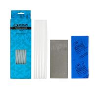 XCMAN Alpine Freeride Snowboard Ski Base Ptex Base Repair Kit: 5 ptex ski Base Repair Candle, Metal Scraper, Sanding Sponge