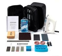 XCMAN Complete Ski and Snowboard Kit with Wax Iron, Ski Wax, Edge Tuner, PTEX for Tuning, Repair and Waxing