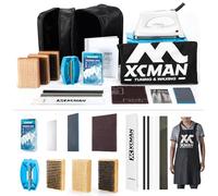 XCMAN Complete Ski Snowboard Tuning and Waxing Kit with Waxing Iron, Ski Wax, Waxing Brush，Edge Tuner，Waxing Scraper，PTEX