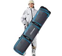 XCMAN Padded Snowboard Bag Adjustable Length 63-75In Padded Bag for Air Travel (Grey)