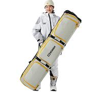 XCMAN Padded Snowboard Bag Adjustable Length 63-75In Padded Bag for Air Travel (Light Brown)