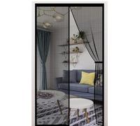 XCMVCN Magnetic Fly Screen Balcony Door, 80 x 205 cm, Fly Screen Door, Magnetic Insect Protection, Easy Adhesive Mounting, No Drilling, for Balcony Door/Patio Door, Black