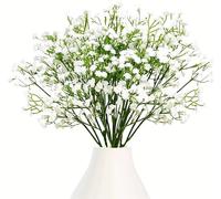 XcnPer 18 Pcs Gypsophila Artificial Flowers, Baby Breath Flowers Artificial, Artificial Gypsophila for Wedding Party Birthday Home Garden Decoration DIY (White)