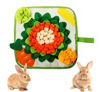 XcnPer Rabbit Toys, Interactive Feeding Mat for Rabbits and Guinea Pigs, Enrichment Activity for Small Pets, Boredom Breaker with Floral Pattern Design