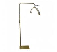 XCNSHIDY Crescent Moon Eyelash Lamp LED Floor Lamp Dimmable Cosmetic Lamp 360° Rotatable Height Adjustable with Mobile Phone Holder for Eyelash Extension Tattoo Nail Studio Salon (Gold + Diamond)