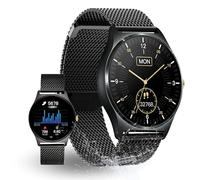 XCOAST Qin XC PRO - Men's Smartwatch - iOS & Android - Fitness Tracker Waterproof - AMOLED Display - 9 Days Battery Life - Fitness Tracker Men (Dark Mesh)