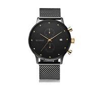 XCOAST Stormbreaker-Timeless Watch for Men/Chronograph with Stainless Steel Strap/Black 570205