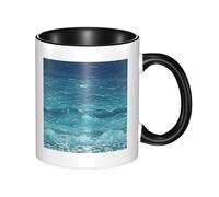 xcoppkj Double-Sided Printed Ceramic Mug 12oz The deep Blue sea Colorfast Art Design, Microwave Safe Coffee Cup, Dishwasher Safeï¼ŒSuitable for All Kinds of Drinks