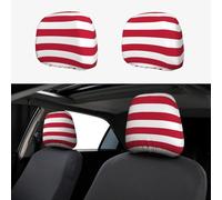 xcoppkj Liberian flag Personalised Car Headrest Covers 2 Pack for Valentine's, Birthday, Father's Day & All UK Celebrations