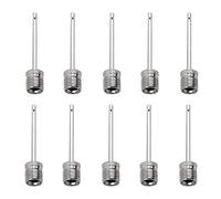 XCOZU 10 Pack Ball Needle with Side Holes, Stainless Steel Ball Pump Needles Football Pump Needles/Football Valve Needle/Ball Inflation Needle, Pump Needle for a Variety of Balls (Silver)