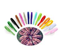 XCOZU 15 Pieces Puppy ID Collars, Adjustable Whelping Puppies Kitten ID Bands for Identifying Newborn Small Dogs Cat, Multi Coloured Nylon Identification Puppy Collar