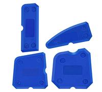 Sealant Finishing Tool,XCOZU 4 Piece Portable Blue Silicone Former Caulking Kit,Multi-Edge Sealant Applicator Tool Smoother Mastic Tool Suitable for Kitchens,Bathrooms,etc.