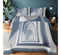 XCQHZYQ Coverless Duvet Super King 260x220 cm 10.5 Tog, Bedding Comforter Modern Architecture 3D Arch White Winter Summer Bedspread Quilted Set Bed, Down Duvet Insert Ultra Soft Down Comforter