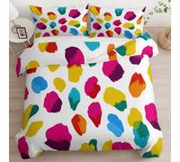 XCQHZYQ Toddler Bedding Set Leopard Pink Pattern Print Cot Duvet Cover Set for Girls Boys Junior, White Reversible Comforter Cover 120x150 cm Soft Breathable Brushed Microfibre