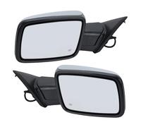 XCQWNVJY Side Mirror Assembly Compatible For Dodge RAM 1500 2500 3500 2013-2018 Dual Lamp Dual Plug Electroplated Side Door Mirrors Car Accessories(1 pair)