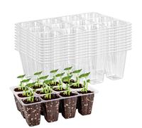 XCRPRT 120 Cells Seedling Plug Trays, 10 PCS Reusable Seed Starter Container, Garden Care Seed Tray Inserts, Seed Tray Cell Inserts with Holes for Nursery Growing Plants Propagation