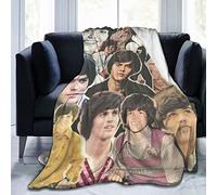 XCRUPYT Super Soft Flannel Throw Donny Osmond Blanket Flannel Blankets for Bedding Couch Sofa Living Room Throws All Black