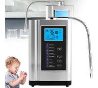 XCSCUK Alkaline Water Ionizer, AG7.0 Alkaline Water Machine, Produces PH 3.5-10.5 Alkaline Water, Hydrogen Generator Machine Purifier (Silver)