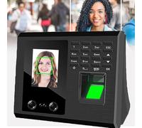 XCSCUK Face Recognition Password Time Attendance,Business Fingerprint Scanner, USB Biometric Time Clock Recorder