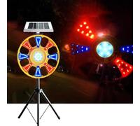 XCSCUK Led Revolving Strobe Light,Road Construction Slewing Flashing Warning,Solar Traffic Rotary Signal Lamps, with Tripod