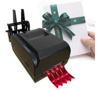 XCSCUK Present Ribbon Printer,Thermal Transfer Printer, Supports 50+ Languages,For 12-20mm Satin Ribbon