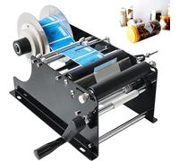 XCSCUK Round Bottle Self-adhesive Labeling Machine,Labeling Machine,with Adjustable Handle, for Bottle Diameter 15-120mm