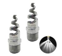 XCSJ 1/2BSP Male Thread Spiral Cone Spray Nozzles 316 Stainless Steel Spiral Full Cone Spray Nozzle Atomising Mist Nozzle for Gas Cooling, Cleaning, Washing, Garden Watering, Outdoor, 2 Pieces