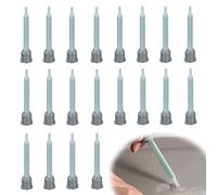 XCSJ 20pcs Transparent Plastic Static Mixer Nozzles, 1:1 Mixing, Reusable, for Pipe Flow & Motion Mixing