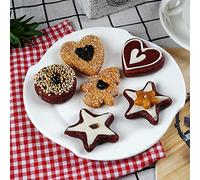 XCSJ 6 Pcs Realistic Artificial Food, Fake Biscuits, Artificial Baked Goods, Imitation Biscuits, Simulation, Realistic Food For Decoration, Photography, Display Model