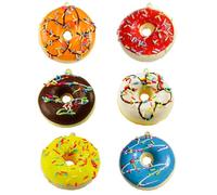 XCSJ 6pcs Realistic Artificial Doughnuts Fake Doughnuts Model Realistic Artificial Food Artificial Cake Simulation Doughnuts Artificial for Wedding Photography Food Props (6)