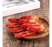 XCSJ Artificial Lobster Pack of 4 PVC (Red, 11 x 2.8 cm) | Simulation Lobster Realistic Replica Cancer Decoration for Restaurant Shop Window Teaching Aid Photography Prop