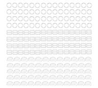 XCSJ Bra Strap Slider Replacement Kit, 12mm, Transparent Bra Strap Hooks for Slip Dress, Halter Swimsuit and Lingerie,180 Pcs(Transparent)