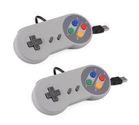 XCSOURCE 2pcs SNES Classic USB Super Nintendo Game Controller Gamepad Joystick for Windows PC/MAC AC560