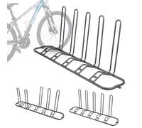 XCSOURCE 5-Bike Floor Parking Rack, Adjustable Dual-Sided Bicycle Storage Stand, Indoor & Outdoor Bike Rack Organizer, Fits Mountain, Road, Kids Bikes with Floor Anchor Brackets (Black)