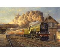 XCSQTYMY DIY Oil Painting Paint by Number Kits Steam Train Retro Train Canvas Oil Painting Kits for Adults and Kids Home Wall Decor