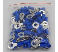 XCTXOKPVM RV2-6 Blue Ring Insulated Terminal Cable Wire Connector 100PCS/Pack Suit 1.5-2.5mm Electrical Crimp Terminal RV2.5-6 RV