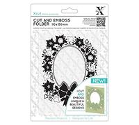 Xcut 110 x 150mm Cut & Embossing Folder, Wreath Aperture, Crafting Supplies, Card Making, Scrapbooking, Textured Craft Creative Designs, Stamp Pads, Die Cutting, Embossing Tools & Supplies