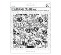 Xcut 6x6" Craft Embossing Folder Abstract Thistles Design, for Card Making, Decoration, Scrapbooking, Stamping, Suitable with Most Cutting Machines, Craft Supplies for Birthday, Christmas, Wedding