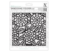 Xcut 6x6" Craft Embossing Folder Chrysanthemums Design, for Card Making, Decoration, Scrapbooking, Stamping, Suitable with Most Cutting Machines, Craft Supplies for Birthday, Christmas, Wedding