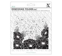 Xcut 6x6" Craft Embossing Folder Full Bloom Roses Design, For Card Making, Decoration, Scrapbooking, Stamping, Suitable With Most Cutting Machines, Craft Supplies For Birthday, Christmas, Wedding