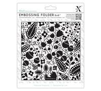 Xcut 6x6" Embossing Folder Berries, DIY Arts & Craft Accessories, Card Making Supplies Embossing Decoration, Scoring Supplies & Crafting Tool Accessories, Scrapbooking, Embossing Ink Pads