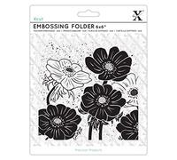 Xcut 6x6" Embossing Folder Full Bloom Helleborus DIY Arts & Craft Accessories, Card Making Supplies Embossing Decoration, Scoring Supplies & Crafting Tool Accessories, Scrapbooking, Embossing Ink Pads