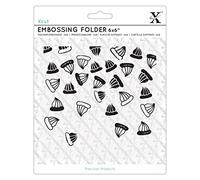 Xcut 6x6" Embossing Folder Sweet Treats Iced Gems DIY Arts & Craft Accessories Card Making Supplies Embossing Decoration, Scoring Supplies & Crafting Tool Accessories, Scrapbooking, Embossing Ink Pads