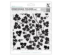 Xcut 6x6" Flowers & Ivy Embossing Folder, DIY Arts & Craft Accessories, Card Making Supplies, Embossing Decoration, Scoring Supplies & Crafting Tool Accessories, Scrapbooking, Embossing Ink Pads